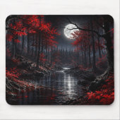 Dunkler Roter Wald Fantasy Mousepad (Vorne)