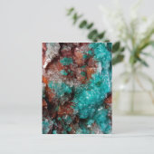 Dunkler Rust und Aquamarines Quarz Postkarte (Stehend Vorderseite)