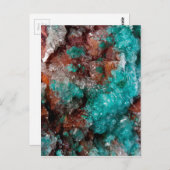 Dunkler Rust und Aquamarines Quarz Postkarte (Vorne/Hinten)