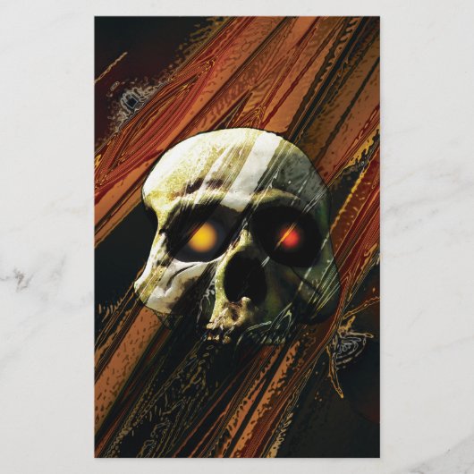 Dunkler Schädel Briefpapier (Vorderseite)