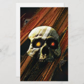 Dunkler Schädel Briefpapier (Vorne/Hinten)