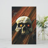 Dunkler Schädel Briefpapier (Stehend Vorderseite)