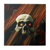 Dunkler Schädel Fliese (Vorderseite)