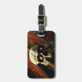 Dunkler Schädel Gepäckanhänger (Vorderseite vertikal)