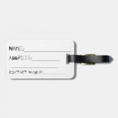 Dunkler Schädel-Gepäckträger Gepäckanhänger (Rückseite horizontal)