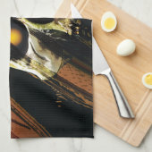 Dunkler Schädel Handtuch (Viertel Falte)