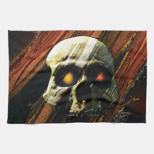 Dunkler Schädel Handtuch