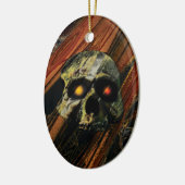 Dunkler Schädel Keramik Ornament (Links)