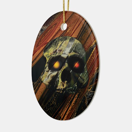 Dunkler Schädel Keramik Ornament (Links)