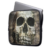 Dunkler Schädel Laptopschutzhülle (Vorderseite Links)