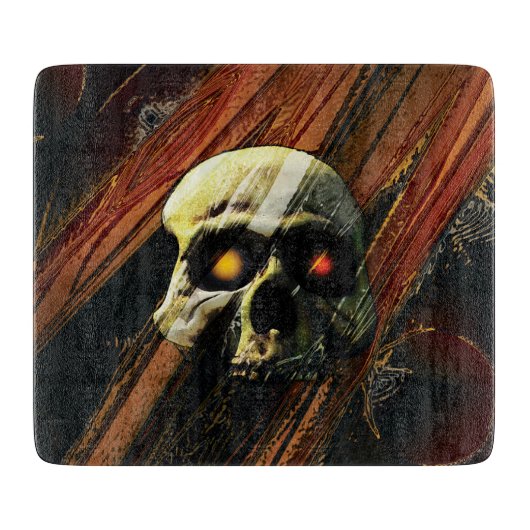 Dunkler Schädel Schneidebrett (Vorderseite)