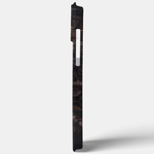 Dunkler Schädel und Blumendesign Case-Mate iPhone Hülle (Rückseite / Links)