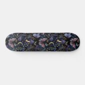 Dunkler Schmetterling Botanischer Celestial Skateb Skateboard (Horizontal)