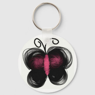Dunkler Schmetterling Schlüsselanhänger
