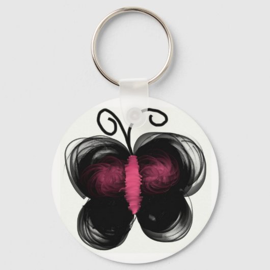 Dunkler Schmetterling Schlüsselanhänger (Vorderseite)