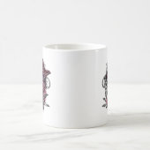 Dunkler Schmetterling und Blume - gotisch Kaffeetasse (Mittel)
