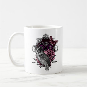 Dunkler Schmetterling und Blume - gotisch Kaffeetasse