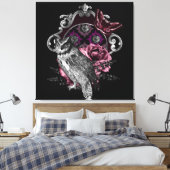 Dunkler Schmetterling und Blume - gotisch Leinwanddruck (Insitu (Schlafzimmer))