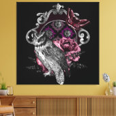 Dunkler Schmetterling und Blume - gotisch Leinwanddruck (Insitu (Wohnzimmer))