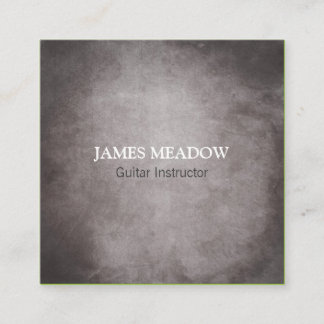 Dunkler Schmutz-Musik-Musiker-Gitarren-Lehrer Quadratische Visitenkarte