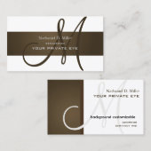 Dunkler Schokoladenbraun/dunkler Hintergrund Visitenkarte (Vorne/Hinten)