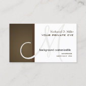 Dunkler Schokoladenbraun/dunkler Hintergrund Visitenkarte (Rückseite)