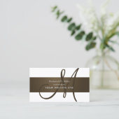 Dunkler Schokoladenbraun/dunkler Hintergrund Visitenkarte (Stehend Vorderseite)