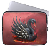 Dunkler Schwan der Knochen – gothische Eleganz Laptopschutzhülle (Vorderseite)