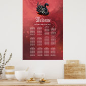 Dunkler Schwan der Knochen – gothische Eleganz Poster (Küche)