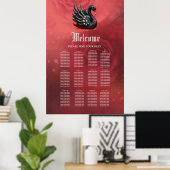Dunkler Schwan der Knochen – gothische Eleganz Poster (Heimbüro)