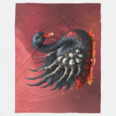 Dunkler Schwan der Knochen – Gotische Eleganz  Fleecedecke (Vorderseite)