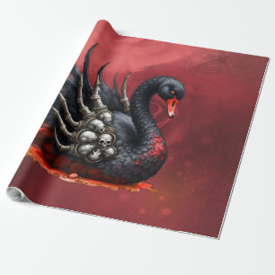 Dunkler Schwan der Knochen – Gotische Eleganz Geschenkpapier