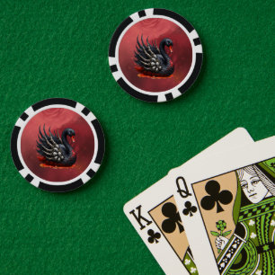 Dunkler Schwan der Knochen – Gotische Eleganz  Pokerchips
