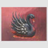 Dunkler Schwan der Knochen – Gotische Eleganz Seidenpapier (Vorderseite)