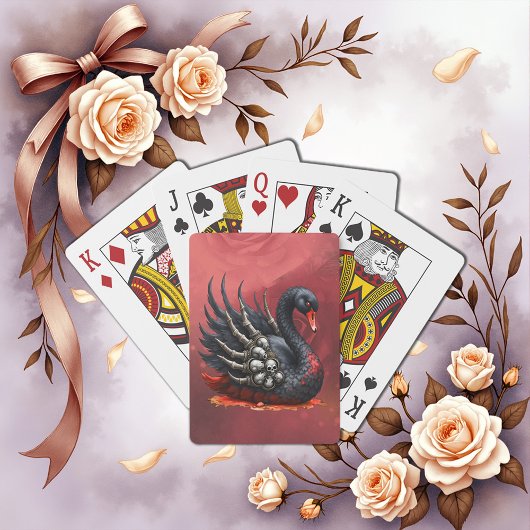 Dunkler Schwan der Knochen – Gotische Eleganz Spielkarten