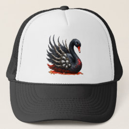 Dunkler Schwan der Knochen – Gotische Eleganz Truckerkappe