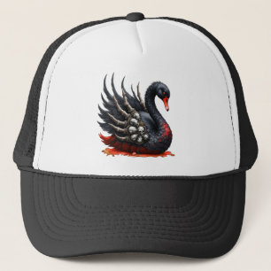 Dunkler Schwan der Knochen – Gotische Eleganz Truckerkappe