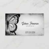 Dunkler Schwarz & Grau Schmetterling Tattoo Artist