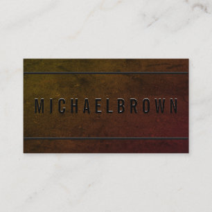 Dunkler schwarzer Fahrer Minimalistischer Fetter M Visitenkarte