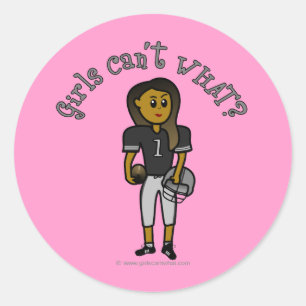 Dunkler Schwarzer Fußball Runder Aufkleber