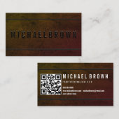 Dunkler Schwarzfahrer Minimalistischer, moderner Q Visitenkarte (Vorne/Hinten)