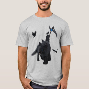 Dunkler Sensenmann mit Vormund und Krähen T-Shirt