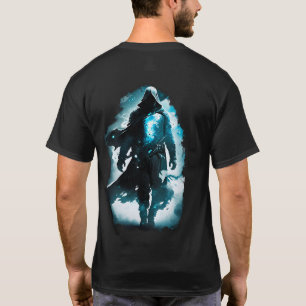 Dunkler Sensenmann Schatten Krieger Gothic Fantasy T-Shirt