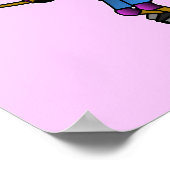 Dunkler Skater mit Helm Poster (Ecke)