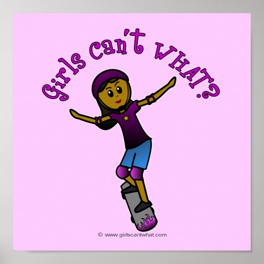 Dunkler Skater mit Helm Poster (Vorne)