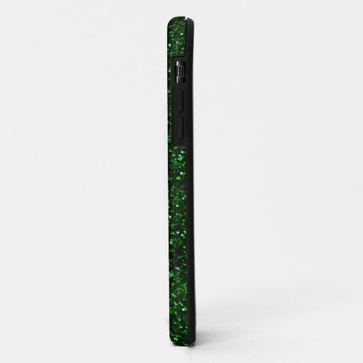 Dunkler Smaragdgrün-Glitzer Case-Mate iPhone Hülle (Hinten/Links)