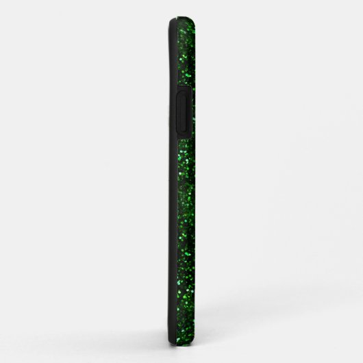 Dunkler Smaragdgrün-Glitzer Case-Mate iPhone Hülle (Hinten/Rechts)
