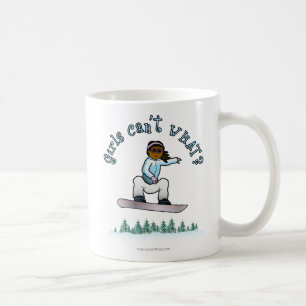 Dunkler Snowboarder Kaffeetasse