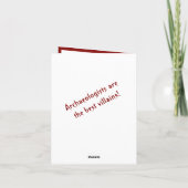 Dunkler Spaß böse Archäologin Motivation Karte (Rückseite)