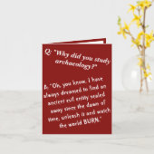 Dunkler Spaß böse Archäologin Motivation Karte (Gelbe Blume)